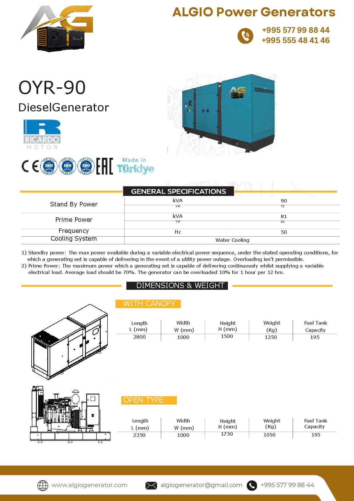 90 kVA diesel generator - Page 1
